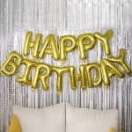 Надпись Happy Birthday Золото 41см