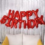 Надпись Happy Birthday Красный 41см