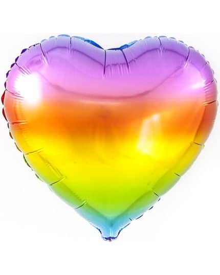 Сердце Радужное 46см