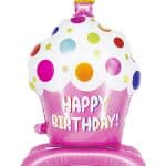 Кекс на День Рождения розовый 89 см