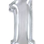 Шар Цифра Серебро 102см